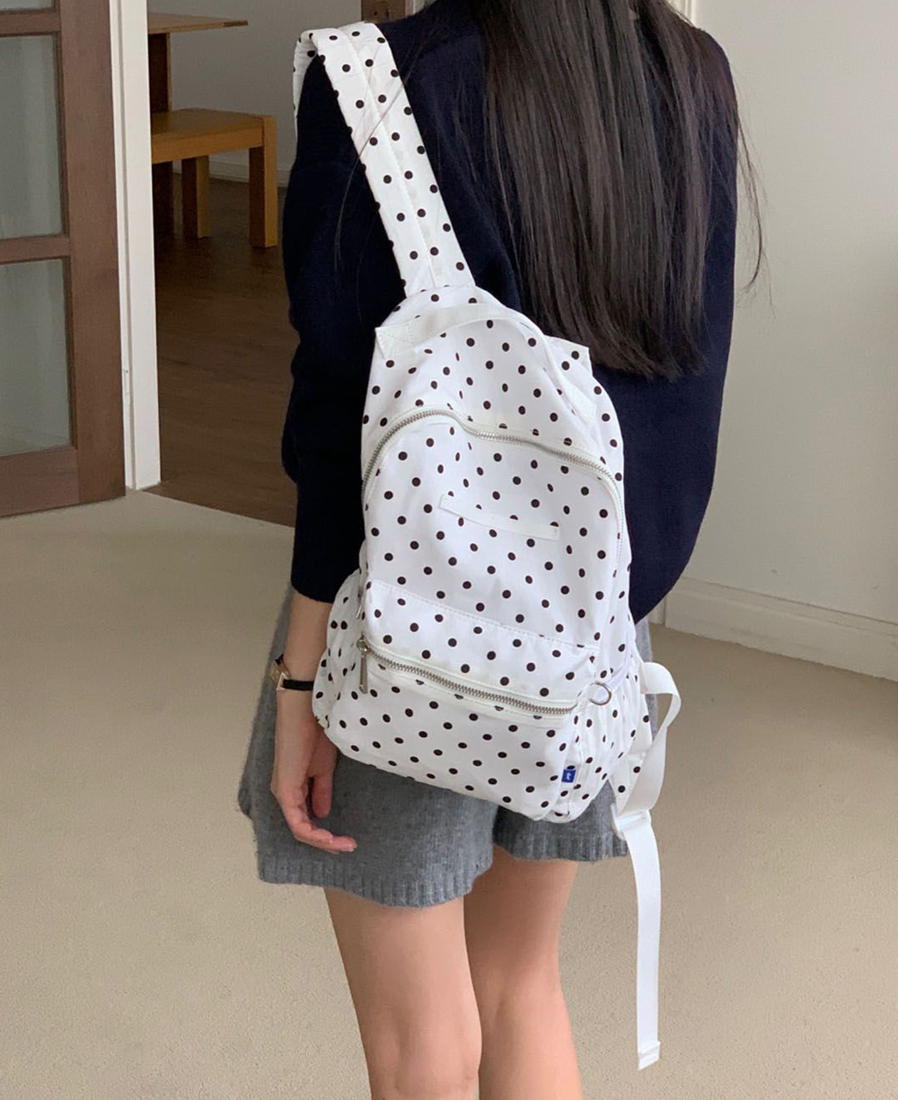 투아모 All Day Light Backpack 올데이 라이트 백팩 / 화이트도트