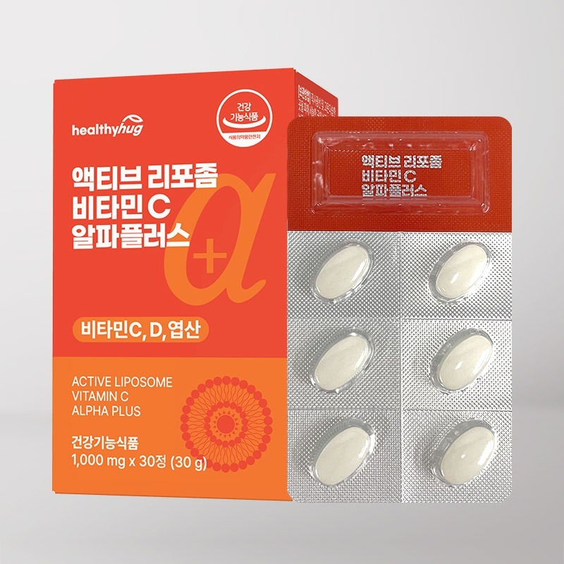 헬씨허그 (항산화관리) 액티브 리포좀 비타민C 알파 플러스 1,000mg x 30정