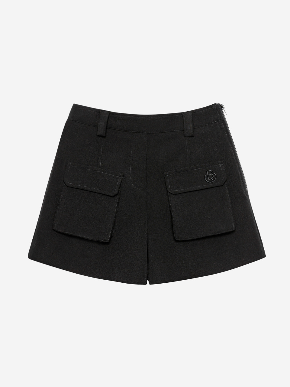 Cargo Pocket Half Pants (black)