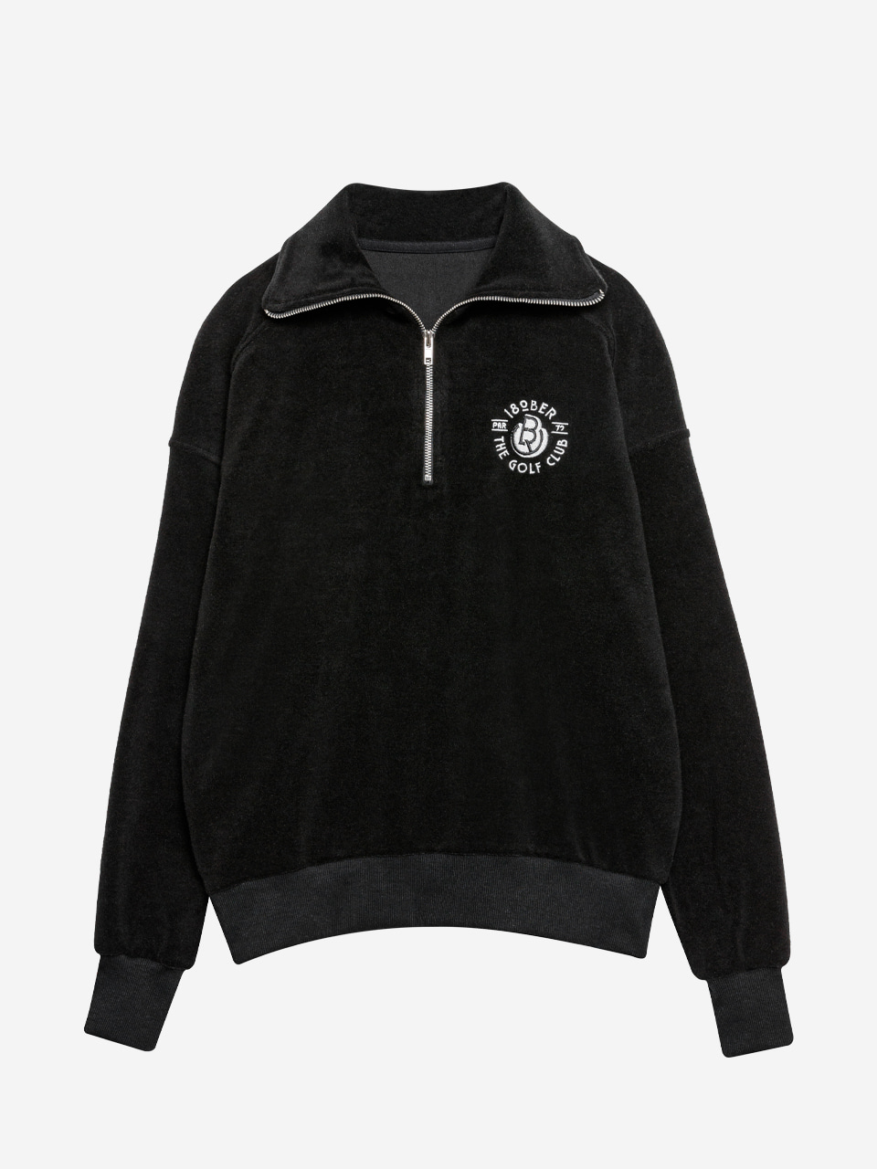 Terry Half Zip-up Sweatshirt (black)