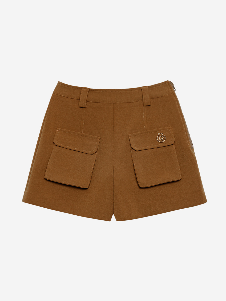 Cargo Pocket Half Pants (brown)