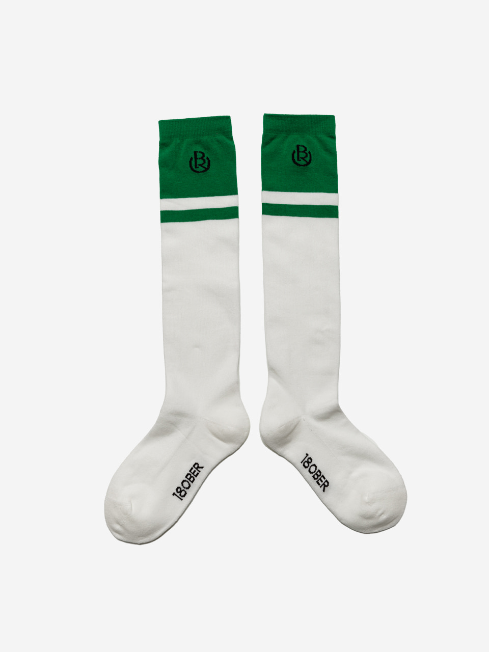 Color Block knee Socks (green)