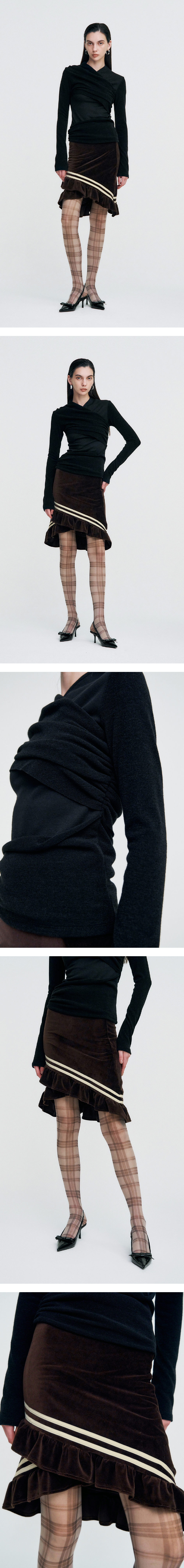 ★Miseki SEOUL★ String layered knit top【送料込/関税込】 MUSINSA | MISEKI SEOUL String layered knit top BLACK