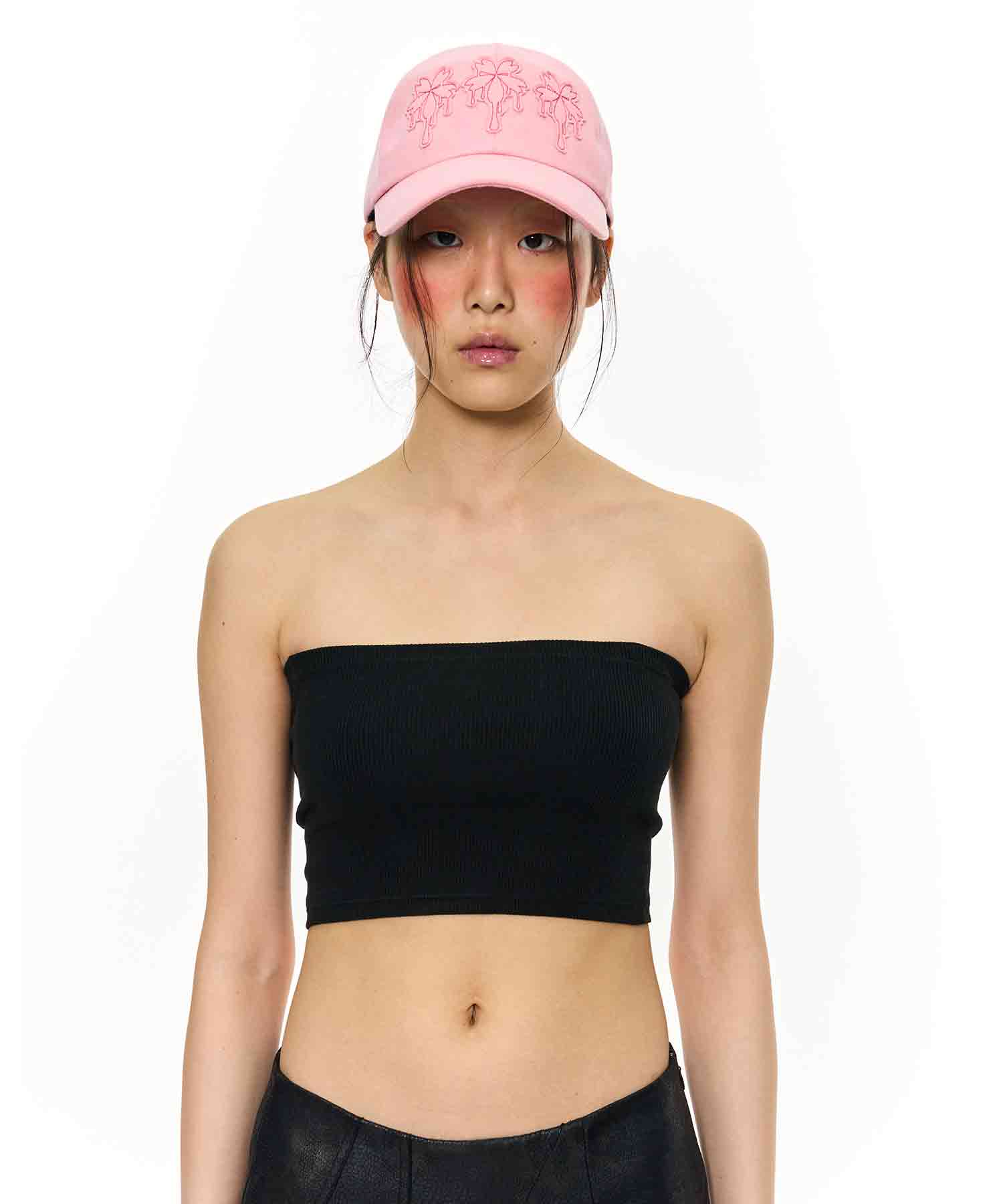 Dripping Patch Ball Cap _ Pink