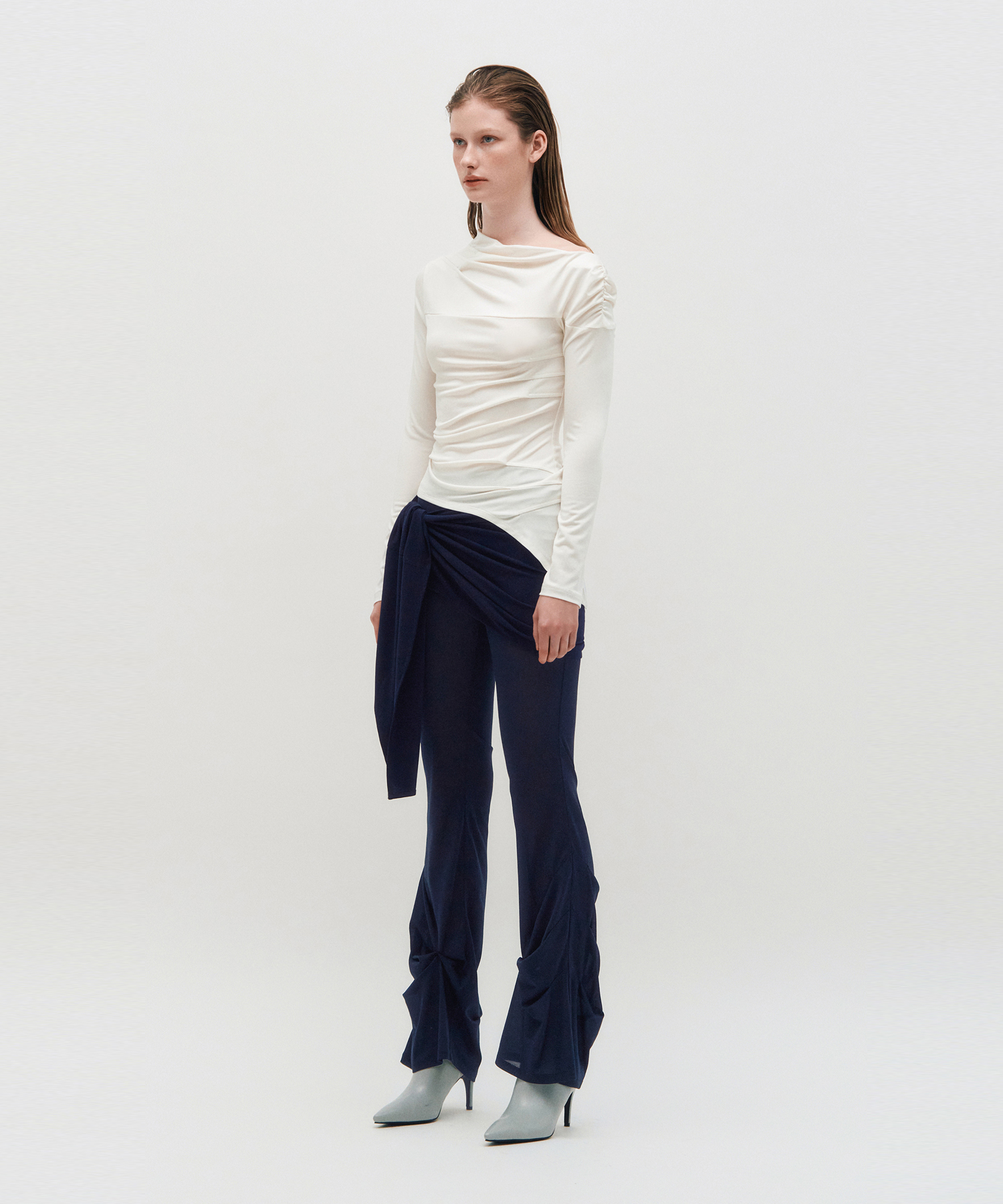 【SATIIIZ】Zev Cutting Pigment Banding Pants SATIIIZ】Zev Cutting Pigment Banding Pants (SATiiiZ/パンツ