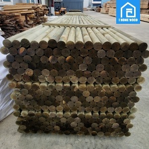 아이홈우드  방부 원주목 원형목재 나무울타리 목봉 기둥재 말뚝 휀스 주문재