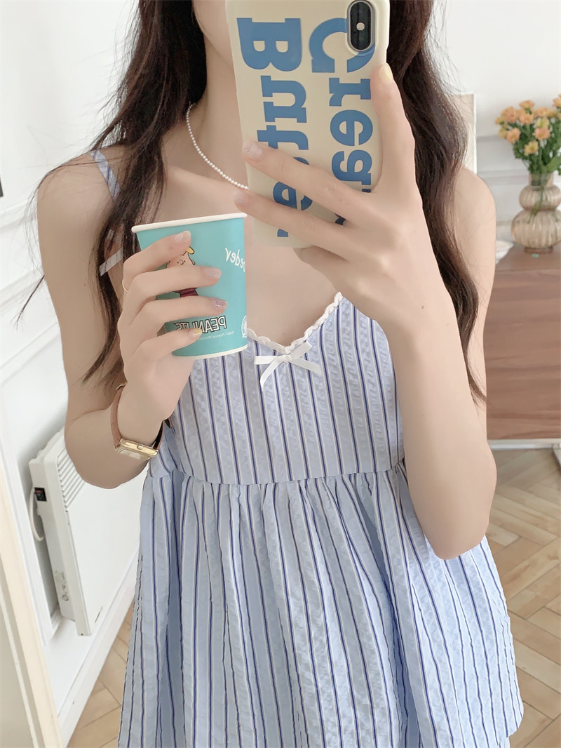 [직진🚀]피코 여름 나시잠옷 민소매 파자마 면 홈웨어 세트 3color 상세 이미지 42