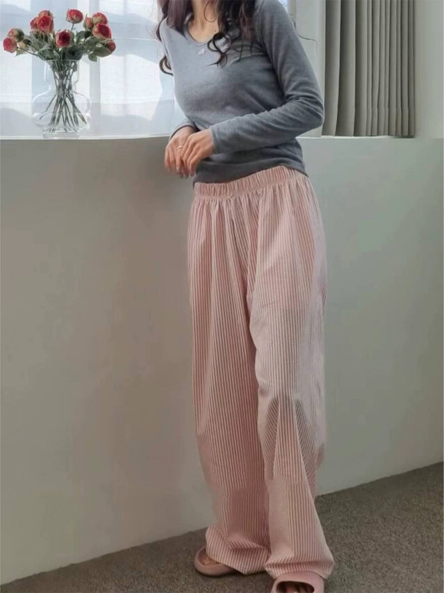 [5만장돌파] 쥬시 시어서커 잠옷 긴 바지 사계절 파자마 롱 팬츠 3color 상세 이미지 19