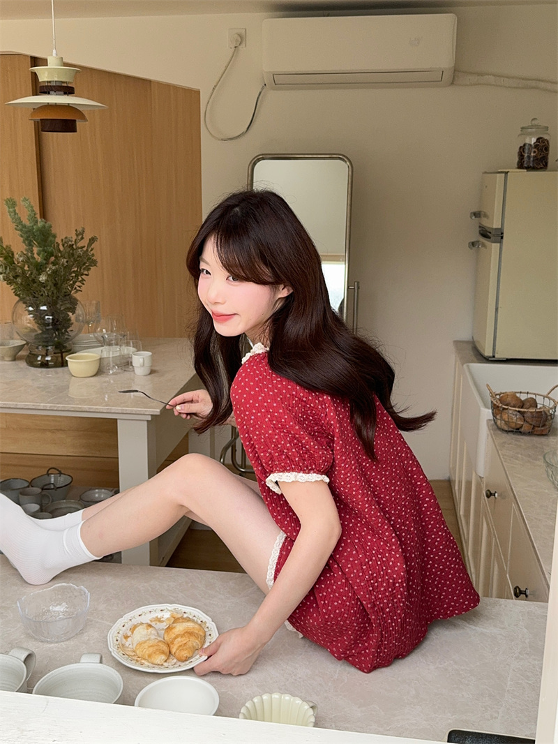 [직진🚀] 세라 여름 반팔 잠옷 요루면 파자마 홈웨어 세트 상세 이미지 11