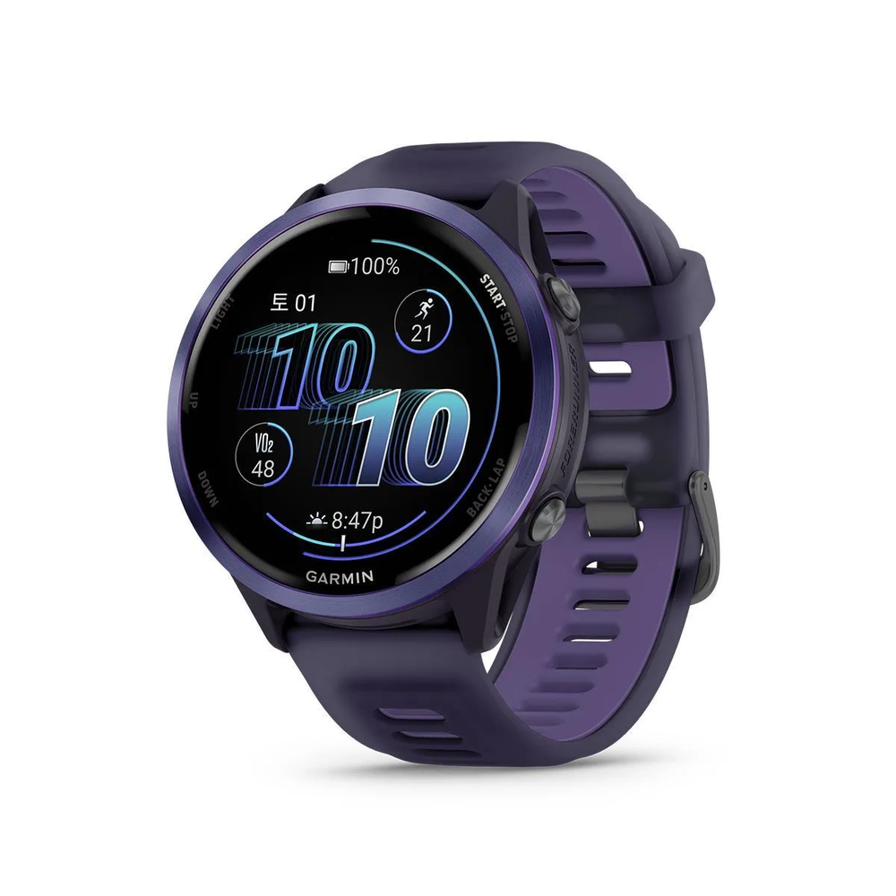 가민 포러너 570 러닝 GPS 스마트워치 퍼플/인디고, 47mm
