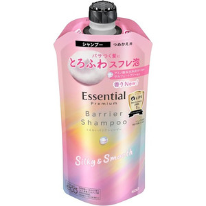 에센셜 프리미엄 수분 장벽 샴푸 실키 &amp; 스무스 리필 340ml