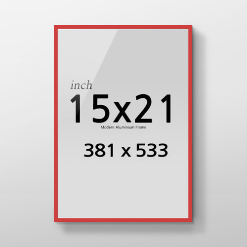 R15x21 인치 알루미늄 액자 감성 컬러 슬림 프레임