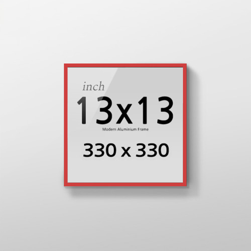 R13x13 인치 정사각 알루미늄 액자 감성 컬러 슬림 프레임