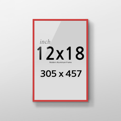 R12x18 인치 알루미늄 액자 감성 컬러 슬림 프레임