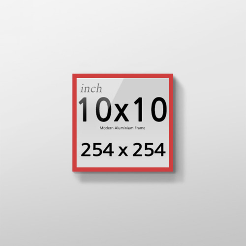 R10x10 인치 정사각 알루미늄 액자 감성 컬러 슬림 프레임