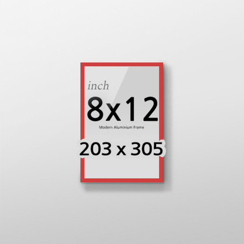 R8x12 인치 알루미늄 액자 감성 컬러 슬림 프레임