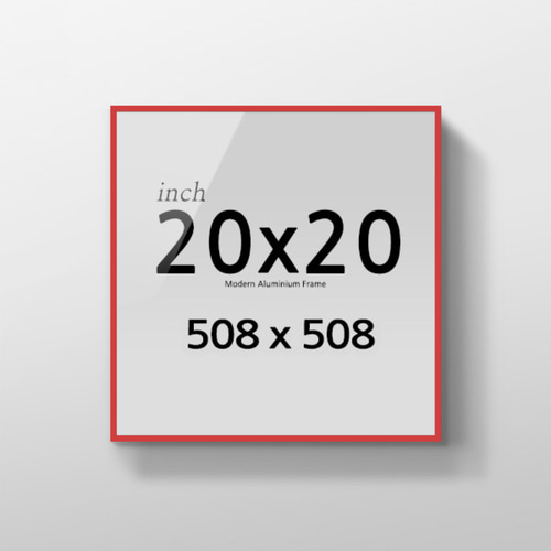 R20x20 인치 정사각 알루미늄 액자 감성 컬러 슬림 프레임