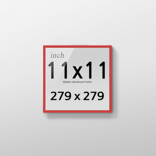 R11x11 인치 정사각 알루미늄 액자 감성 컬러 슬림 프레임