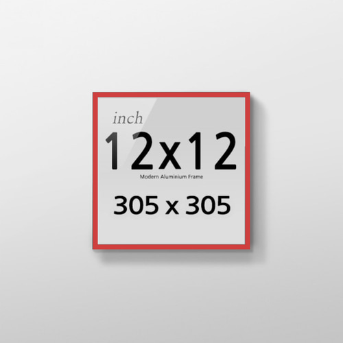 R12x12 인치 정사각 알루미늄 액자 감성 컬러 슬림 프레임