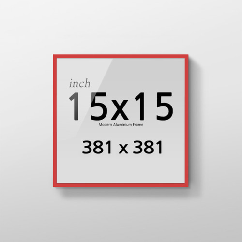 R15x15 인치 정사각 알루미늄 액자 감성 컬러 슬림 프레임