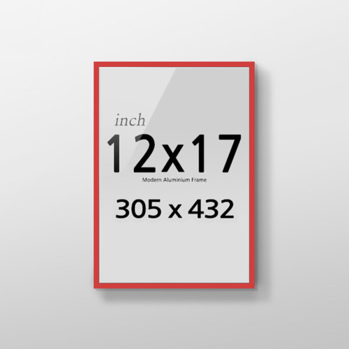 R12x17 인치 알루미늄 액자 감성 컬러 슬림 프레임