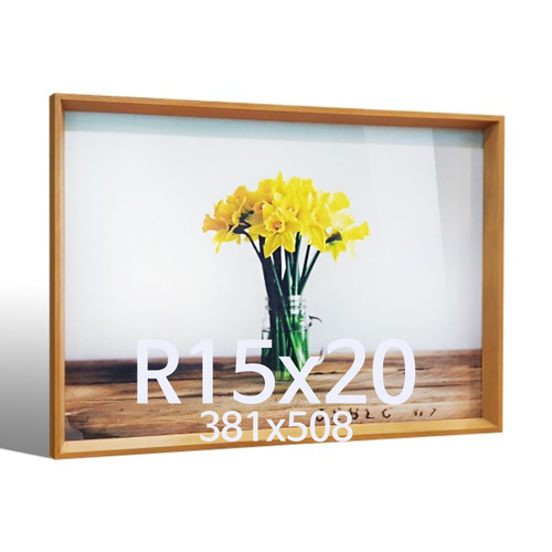 깊은경사 R15x20 우드 액자 나무 프레임