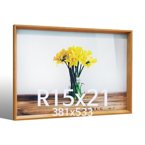 깊은경사 R15x21 우드 액자 나무 프레임