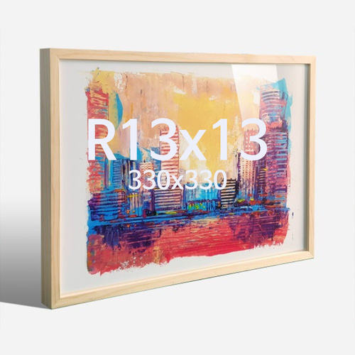 뉴송 R13x13 정사각 우드 액자 나무 프레임