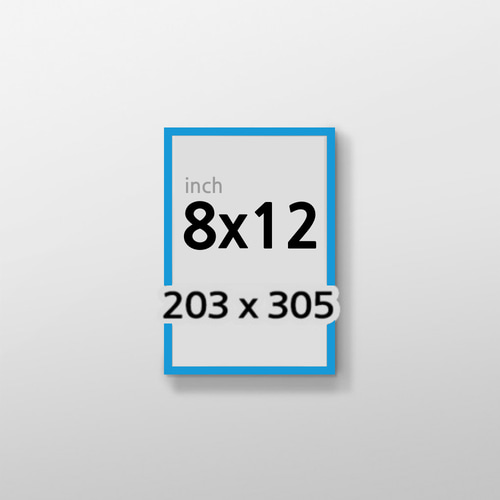 무반사 R8x12 인치 알루미늄 액자 감성 컬러 슬림 프레임