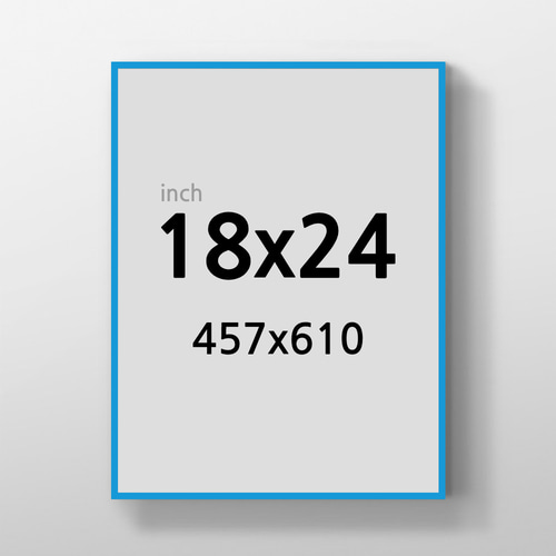 무반사 R18x24 인치 알루미늄 액자 감성 컬러 슬림 프레임