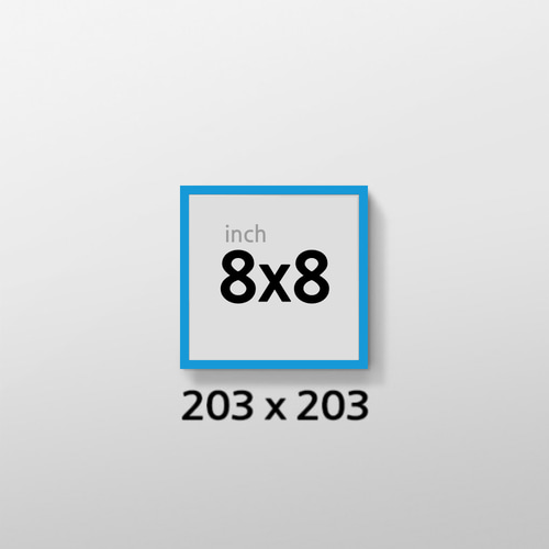 무반사 R8x8 인치 알루미늄 액자 감성 컬러 슬림 프레임