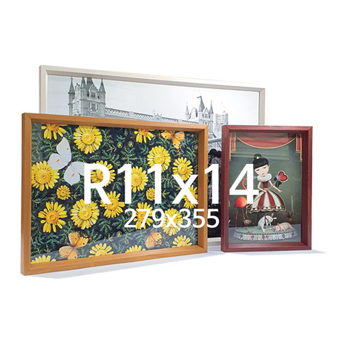 얕은경사 R11x14 우드 액자 나무 프레임