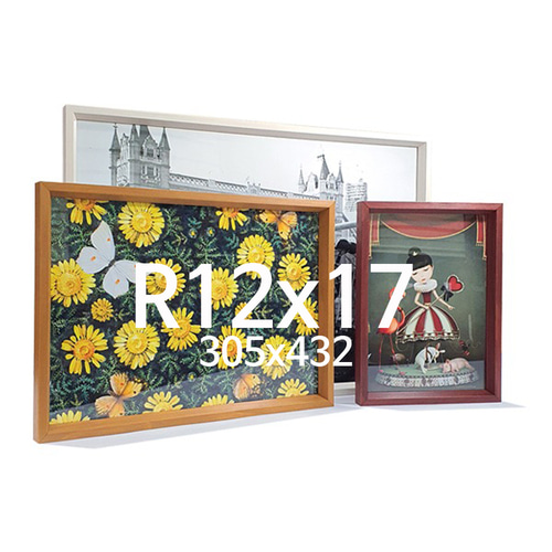 얕은경사 R12x17 우드 액자 나무 프레임