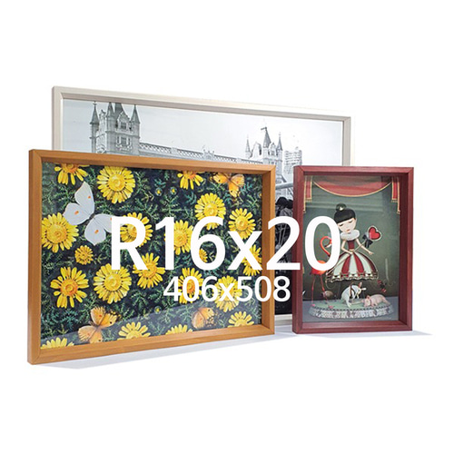 얕은경사 R16x20 우드 액자 나무 프레임