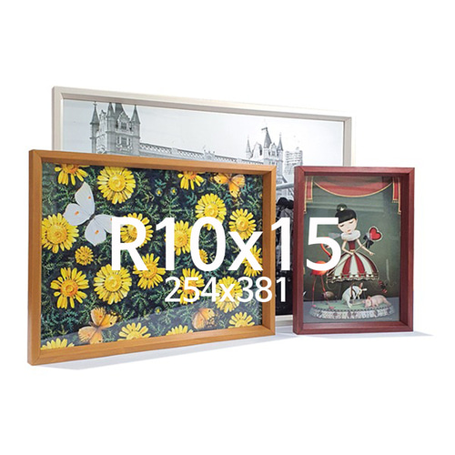 얕은경사 R10x15 우드 액자 나무 프레임