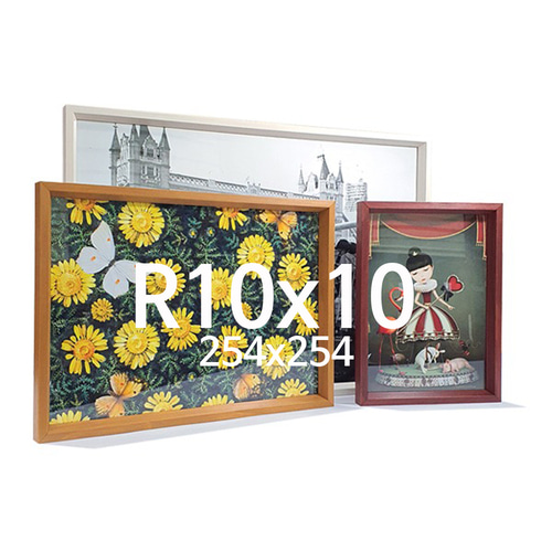 얕은경사 R10x10 우드 액자 나무 프레임