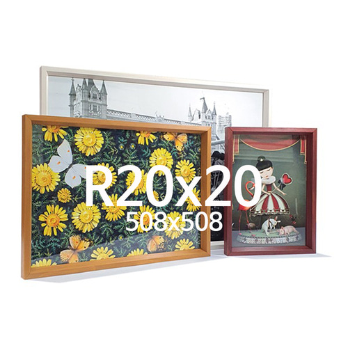 얕은경사 R20x20 우드 액자 나무 프레임