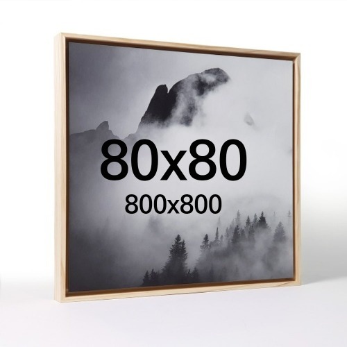 대형 띄움 80x80 정사각 우드 액자 나무 프레임