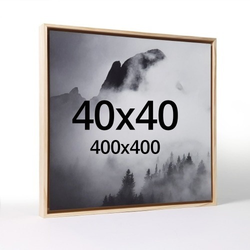 띄움 40x40 정사각 우드 액자 나무 프레임
