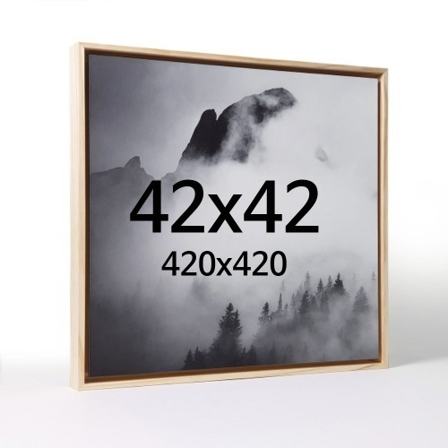 띄움 42x42 정사각 우드 액자 나무 프레임