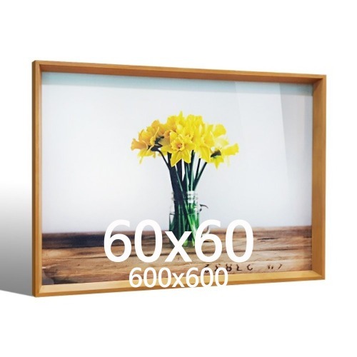 깊은경사 60x60 정사각 우드 액자 나무 프레임