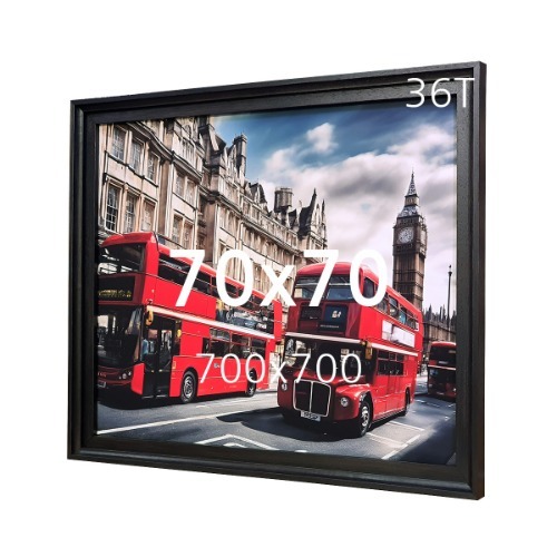 블랙오픈포아 70x70 대형 우드 액자 36T 나무 프레임