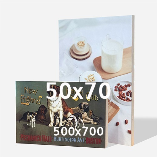 50x70 메탈 자석 액자 우드 판넬 타입 500x700mm