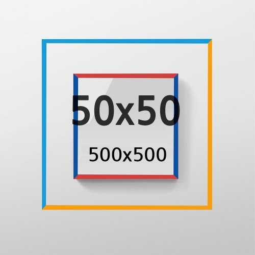 믹스컬러 주문제작 50x50 정사각 알루미늄 액자 감성 컬러 슬림 프레임