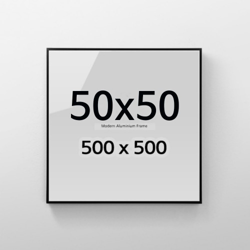 경사 프레임 50x50 정사각 알루미늄 액자 인테리어 포스터용