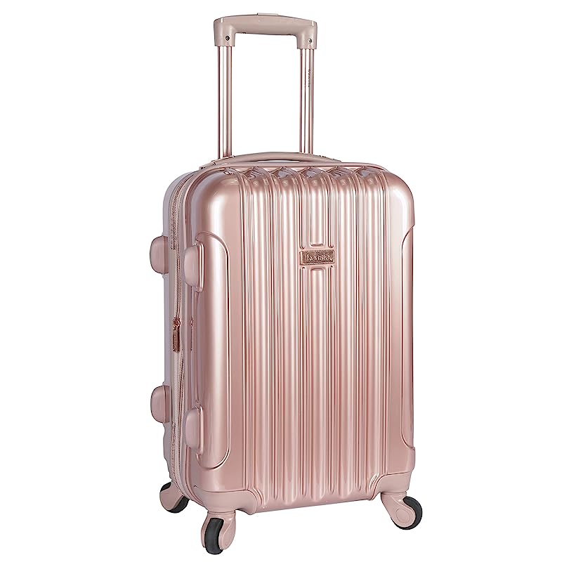 kensie Women’s Alma Hardside Spinner Luggage Expandable Rose Gold Carry