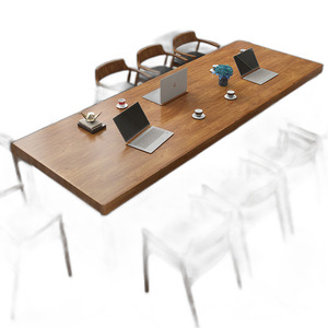 회사 카페 사무실 회의실 세미나 고급 럭셔리 나무 원목 럭셔리 긴 대형 회의 테이블 세트