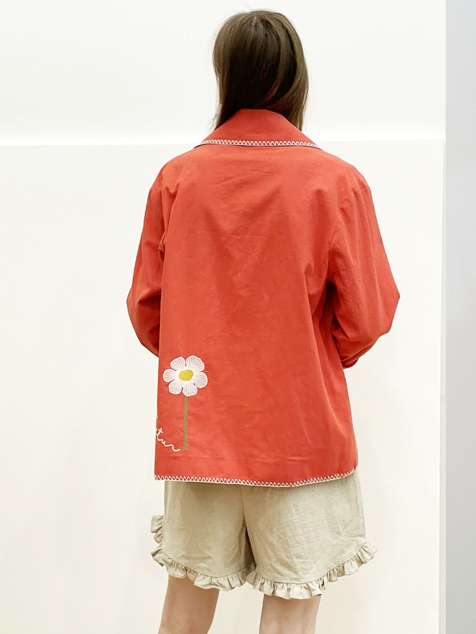 ■FRITUR■ The DAISY Stitch Work Jacket Red_F241JK02 The DAISY Stitch Work Jacket Red_F241JK02 - FRITUR