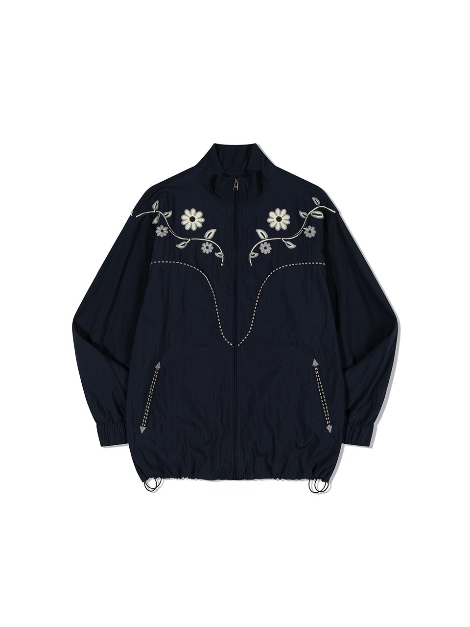 韓国商品/FRITUR Embroidery Western Windbreaker Embroidery Western Windbreaker Navy_F251JK06 - FRITUR