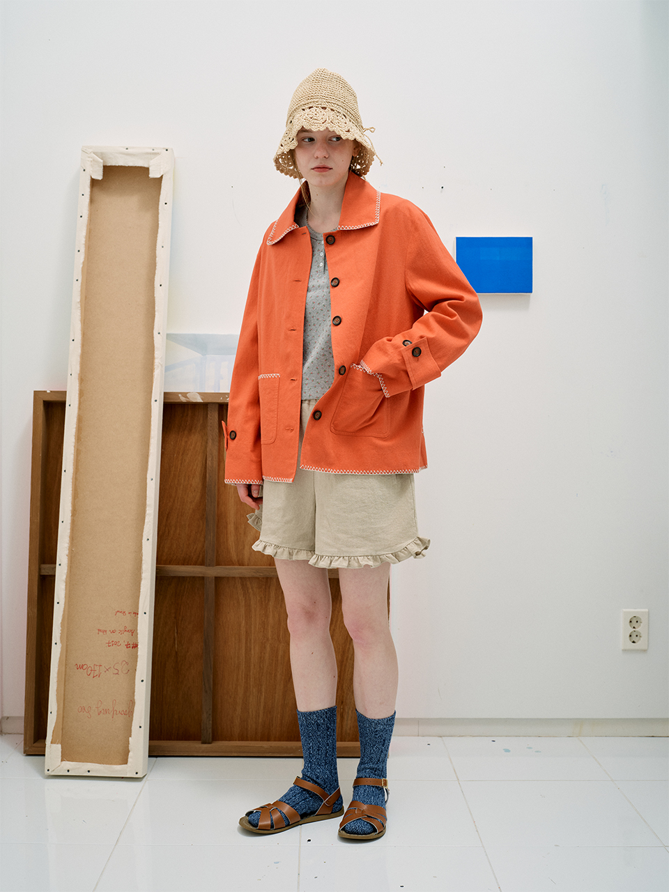 ★FRITUR★ The DAISY Stitch Work Jacket Brown_F241JK02 The DAISY Stitch Work Jacket Brown_F241JK02 - 감도 깊은 취향